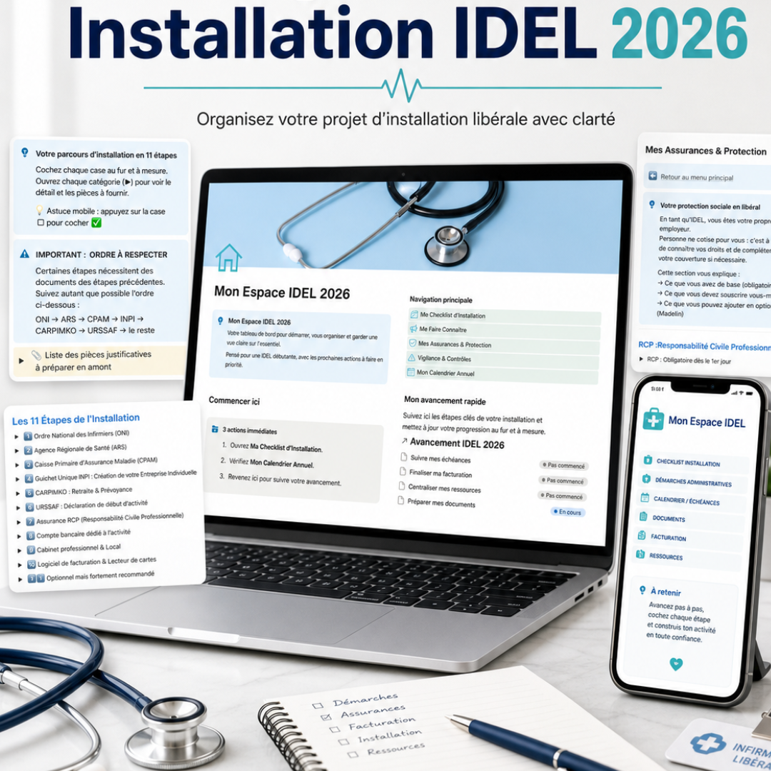 Aperçu du Template Notion Installation IDEL 2026 — Mon Espace IDEL