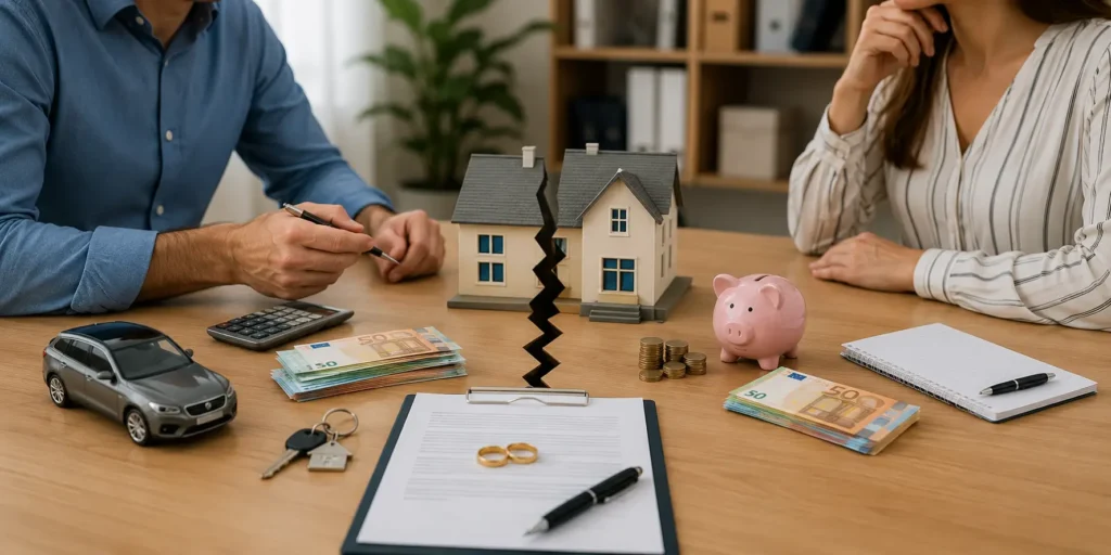 Partage des biens lors d'un divorce en France : répartition du patrimoine entre les ex-époux