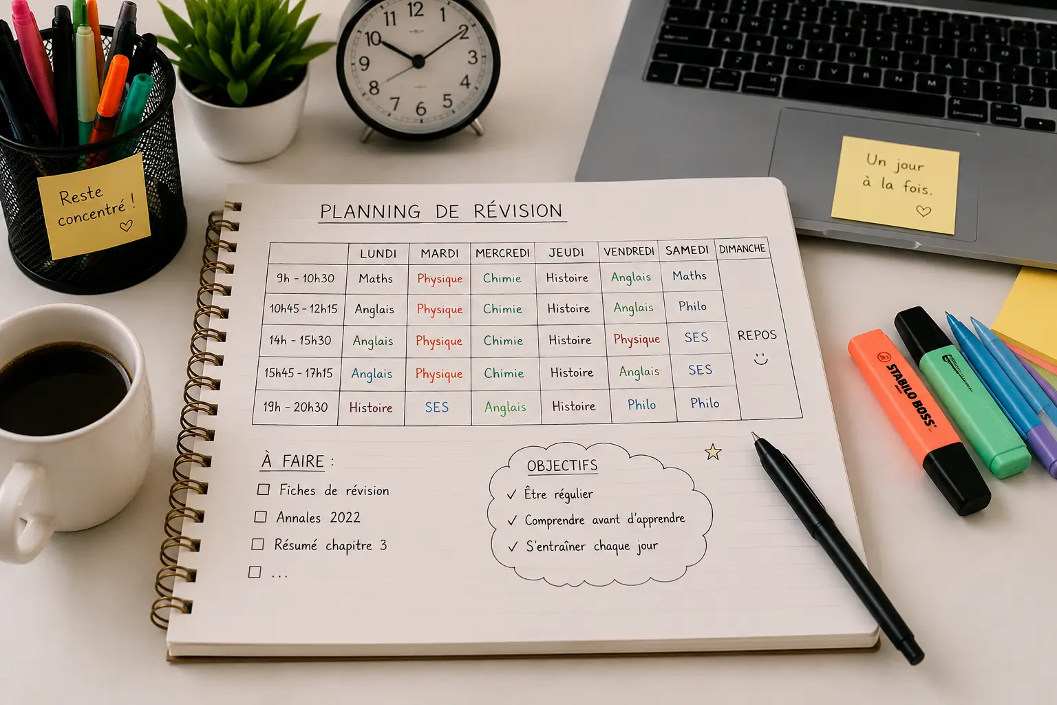 Planning de révision : comment créer le vôtre étape par étape